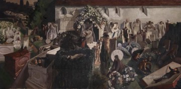100 の偉大な芸術 Painting - スタンリー・スペンサー 復活のクッカム